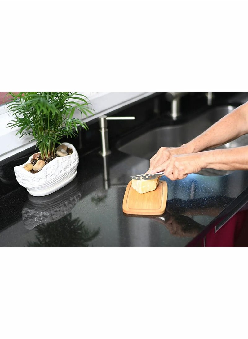 SYOSI - Bamboo Butter Dish With Dome Lid, Covered Butter Holder for Countertop, Airtight Butter Container with Cover, Butter Keeper Storage Perfect for West, East Coast Butter, Dishwasher Safe - Image 1