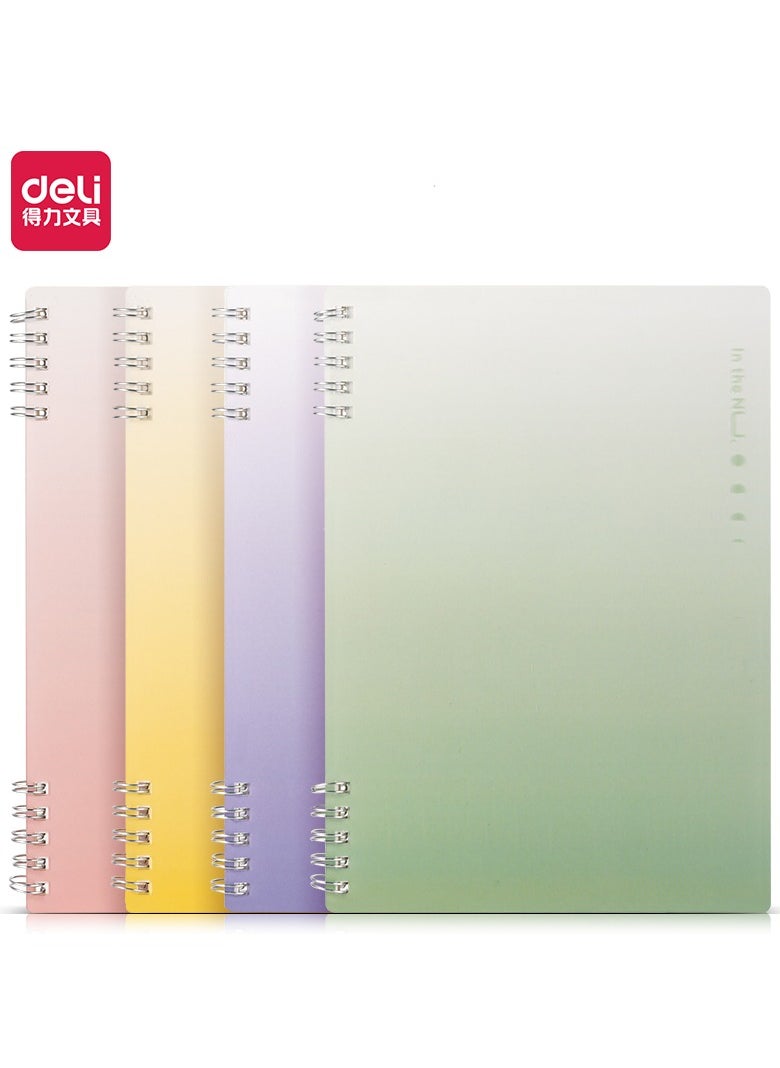 Deli - Nusign NS373 B5 Notebook - 60-Sheet Lay-Flat Design, Double-Spiral Metal Binding & PP Cover - Image 1