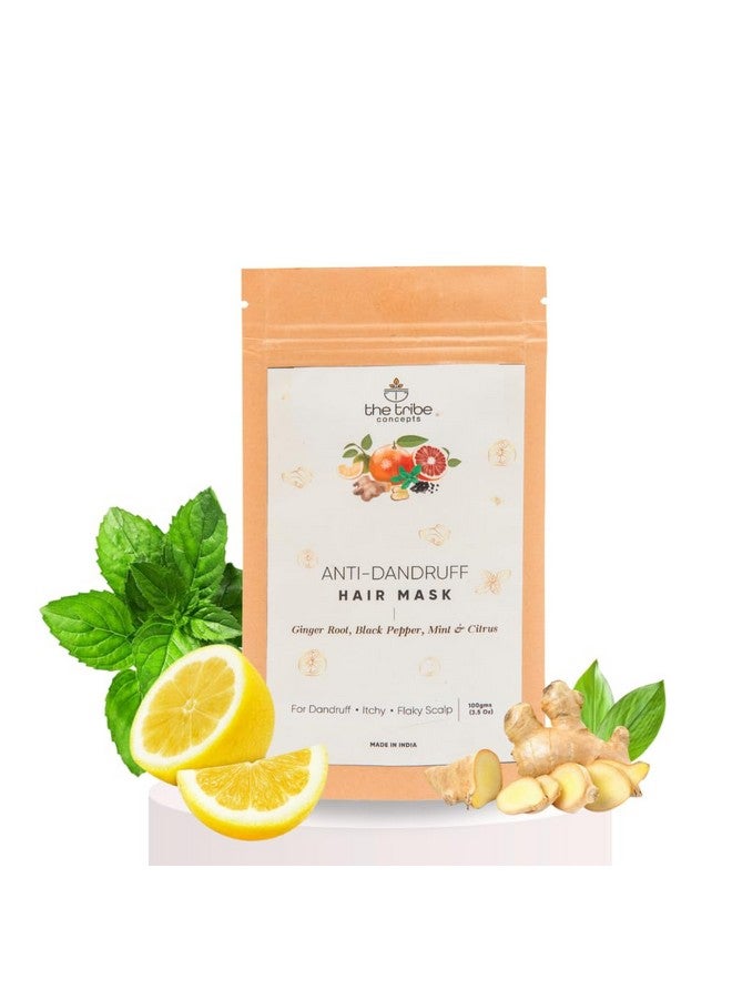 The Tribe Concepts Anti Dandruff Hair Mask, Effectively Reduces And Gets Rid Of Dandruff, Scalp Scrub, Detox And Exfoliation, 100% Chemical Free & Natural - 100 Gm (Kraft Paper Packing)