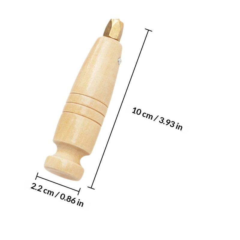 Stitching Awl, Durable Wood Handle for Leather Crafting and Repair, Comfortable Grip - Image 2