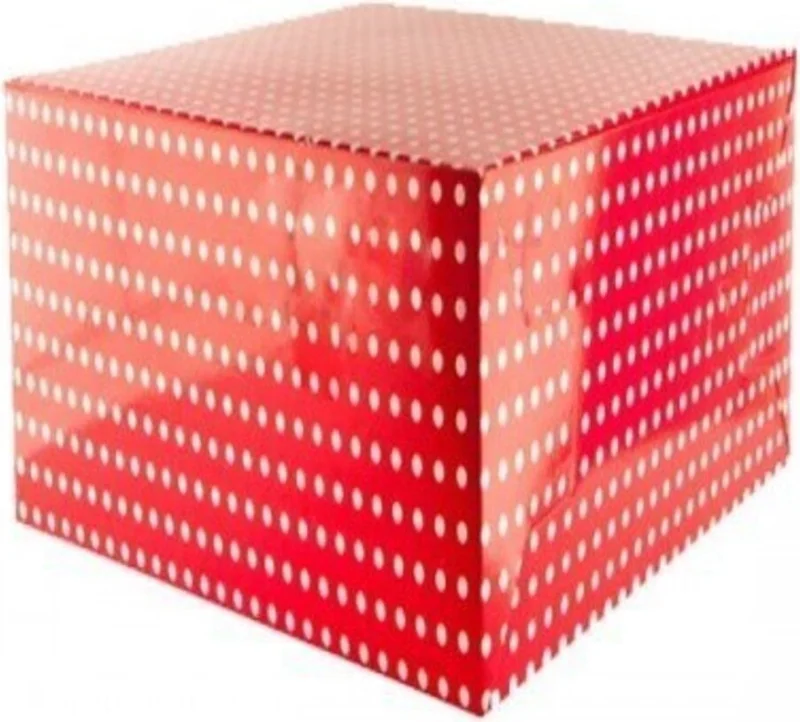 Alsepeteavm Cardboard Box Red Polka Dot 30X30CM. 1 Piece