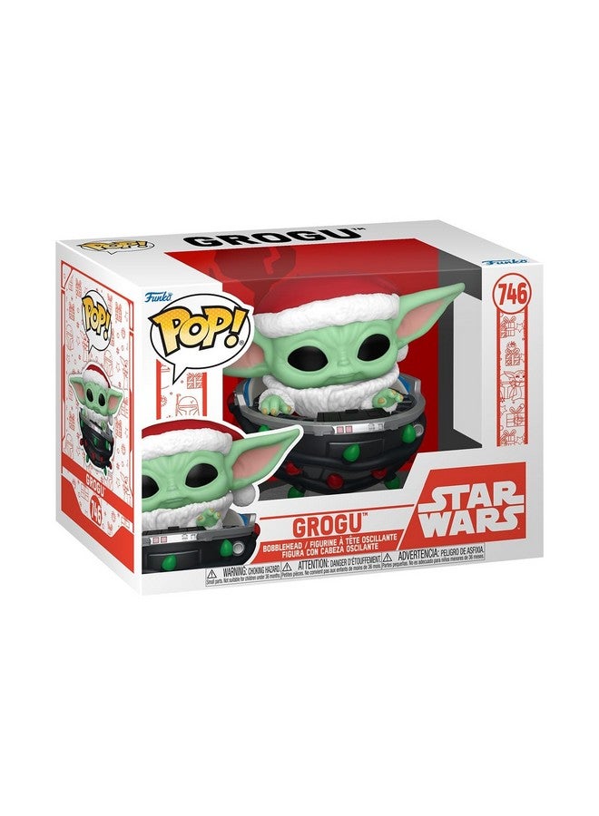 Funko POP! Star Wars: The Mandalorian Holiday - Grogu (Holiday Pram) - The Child - Baby Yoda - Pram - Collectable Vinyl Figure - Gift Idea - TV Fans - Image 1