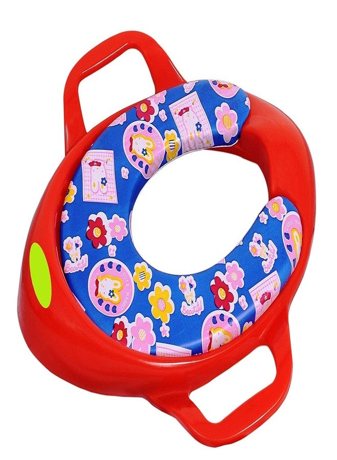 Maanit Soft Cushioned Potty Seat With Handle (Red) - Image 1
