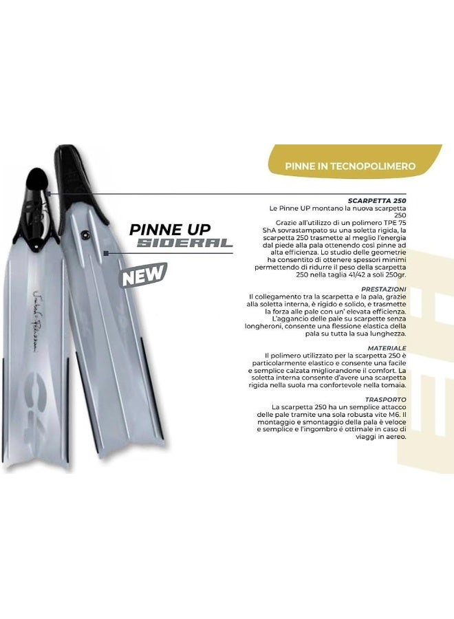 C4 C4 Umberto Pelizzari - Flare Freediving Glam Line - Fins - Snorkel Sideral and Aurea Apnea Diving Fishing - Image 3