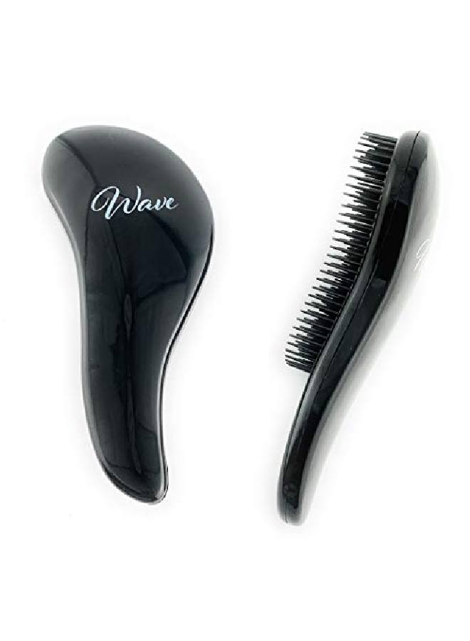 G.B.S Wave Detangling Brush For Curly, Thick, Natural, Straight, Fine, Wet Or Dry Hair No Pain Detangle Hair Comb For Women, Men Or Kids No Pain Tangle Free Hair Brush (Black) - Image 2