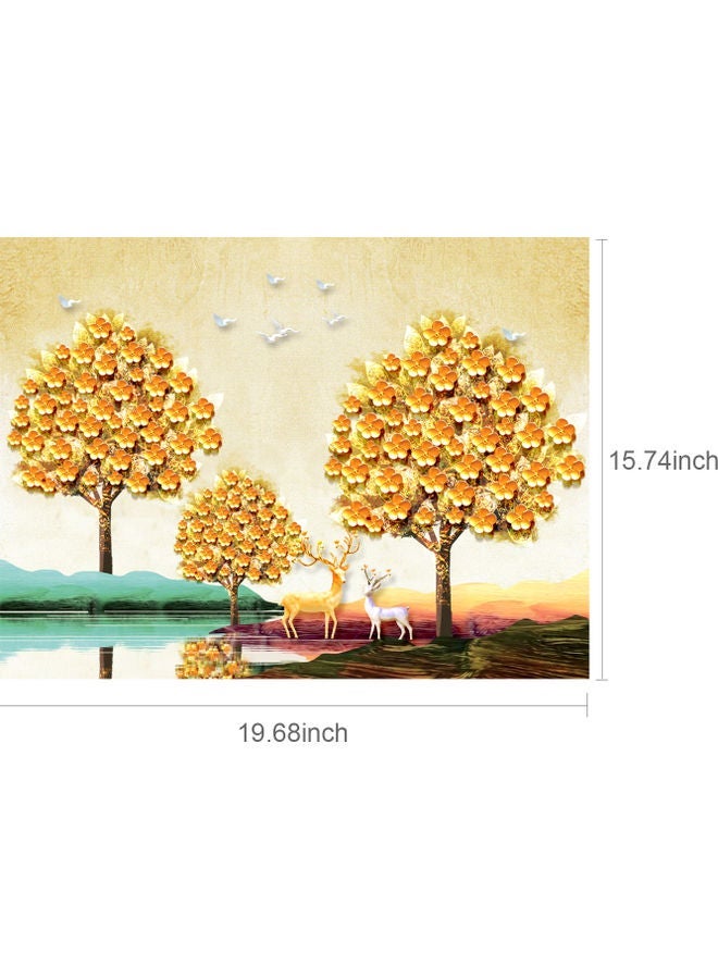 NIBEMINENT DIY Paint By Number Oil Painting On Canvas Kit Multicolour - Image 3