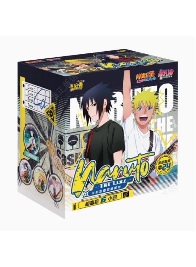 Card Tour Naruto Medal Rock Star Series Yummy 2nd Play Bo People Pass Badge Pendant Blind Box Around-Color:Blue Incontinence Badge [6 Packs In A Box]  - Image 2