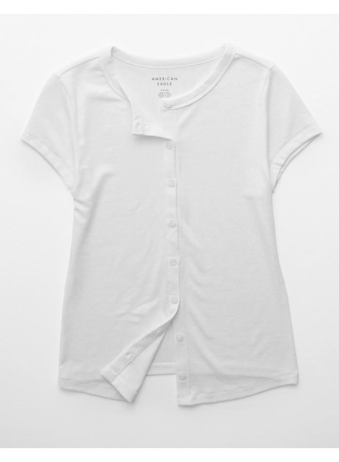 American Eagle AE Button-Up T-Shirt - Image 3