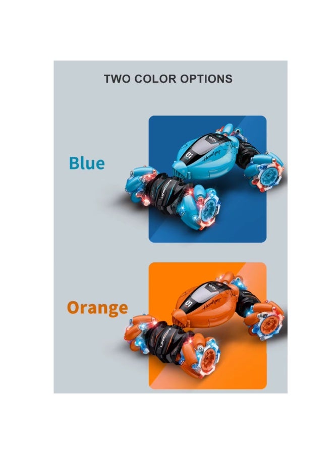 Gesture Sensing RC Stunt Car, 2.4G Double-Sided Rotating, 360° Spin, Off-Road Drift, Rechargeable, Remote & Hand Control, LED Lights— - Image 3