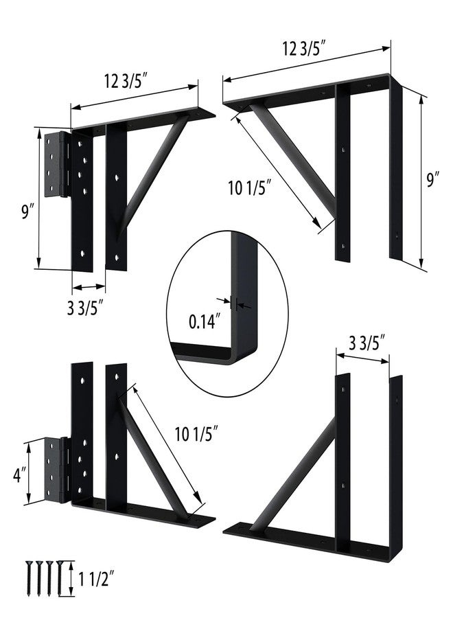 JUBEST Heavy Duty Gate Corner Brace Bracket, Anti Sag Gate Kit Adjustable Gate Kit for Wooden Fence, Driveway, Corral Gates, Wood Windows - Image 5