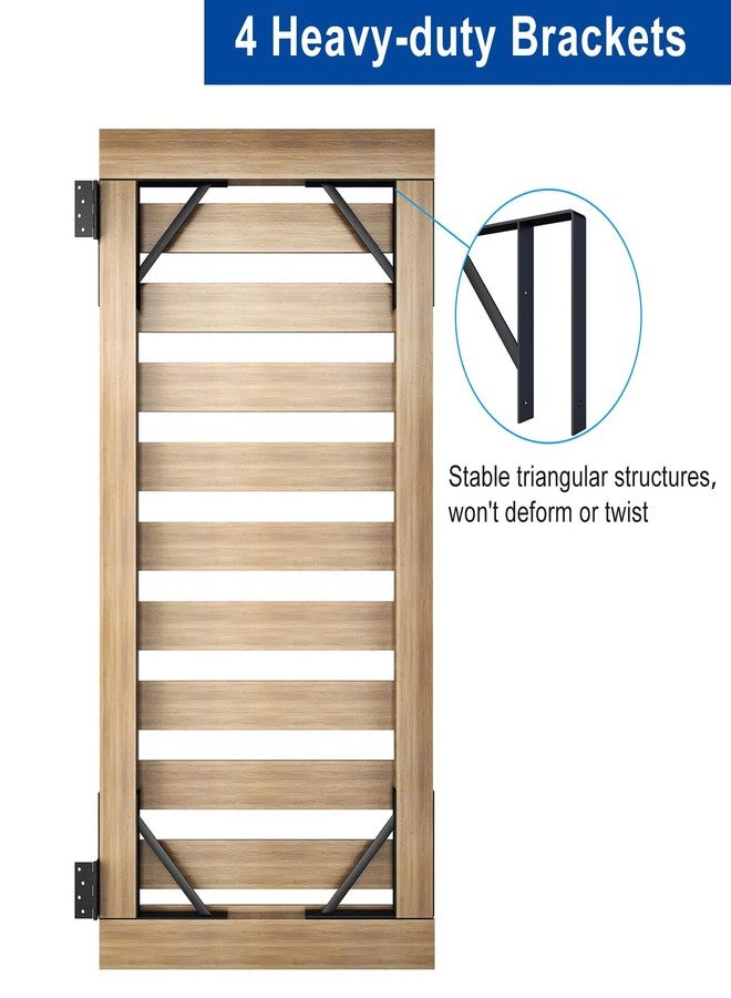 JUBEST Heavy Duty Gate Corner Brace Bracket, Anti Sag Gate Kit Adjustable Gate Kit for Wooden Fence, Driveway, Corral Gates, Wood Windows - Image 4