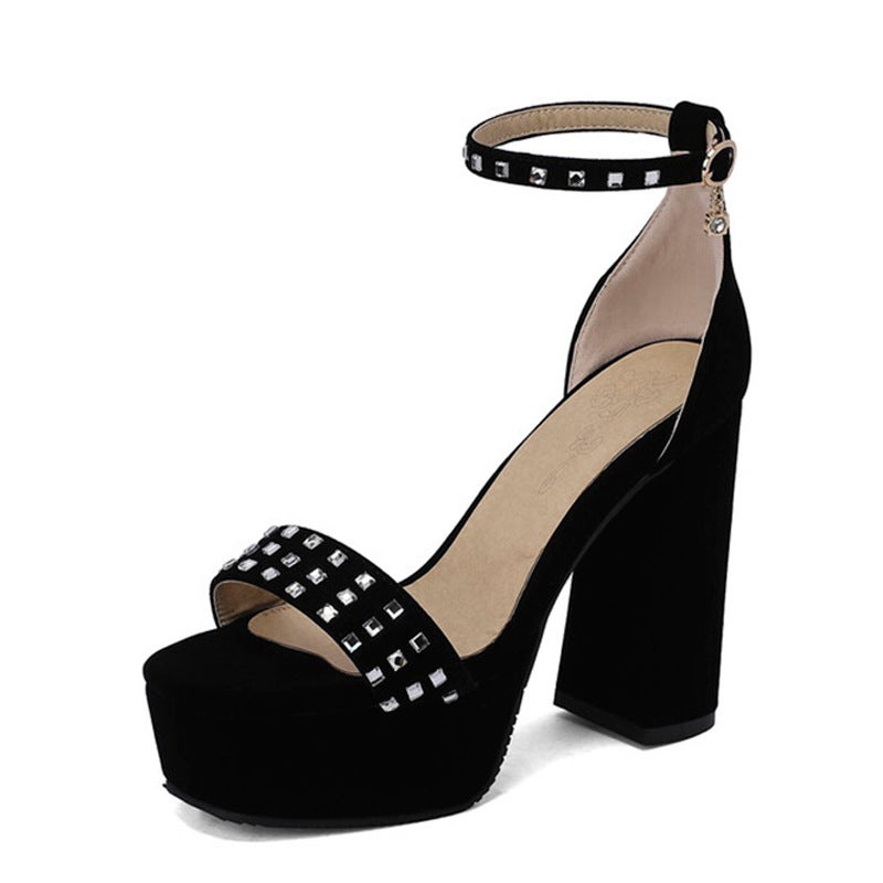 Water Platform High-Heeled Women'S Shoes Large Size One-Heeled Sandals With Bag T2125 - Image 2