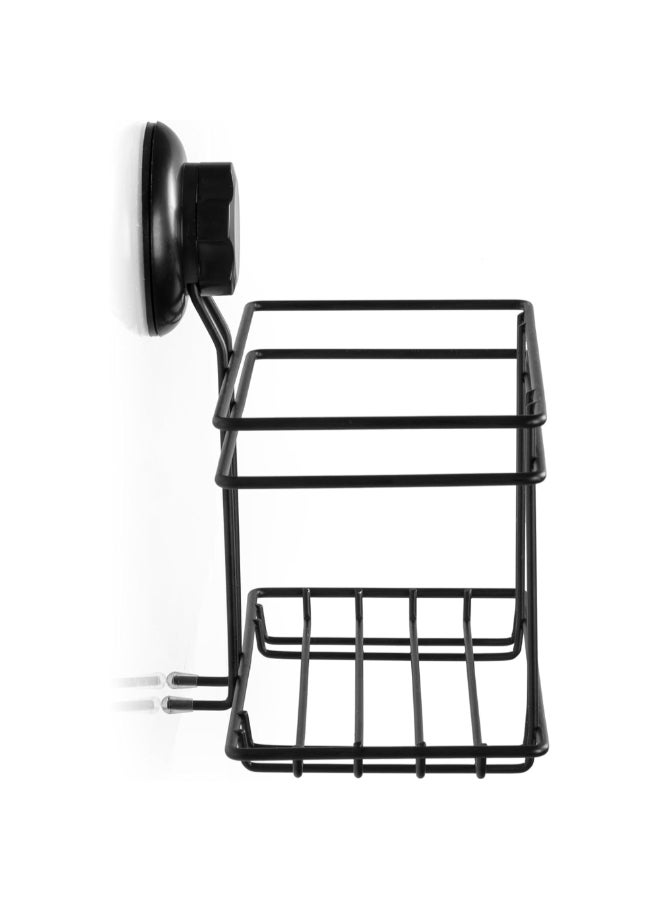 COMPACTOR Bestlock Suction Cup Wall Mounted Bathroom Storage Basket Black 20.3 x 18.5 x 13.2 cm RAN9776 - Image 3