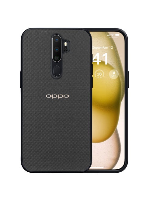 Compatible with Oppo A5 2020/A9 2020 Case Dual Layer Heavy Duty Cell Phone Protective Cover Shockproof Rugged with Non-Slip Textured - Grey