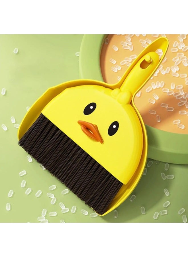 Mini Plastic Dustpan and Brush Set for Cleaning Narrow Spaces High Areas and Drawers - Image 1