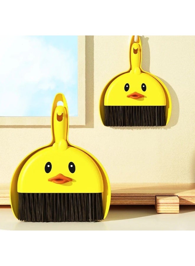 Mini Plastic Dustpan and Brush Set for Cleaning Narrow Spaces High Areas and Drawers - Image 3