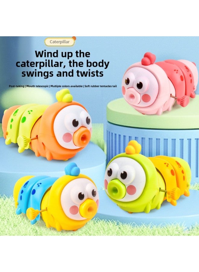 Baby Early Childhood Education Chain Woothing Chain Grasping Touch Crawling Training Caterpillar Learning Head-up Educational Toys-Color:Winding Caterpillar-green And Yellow  - Image 2