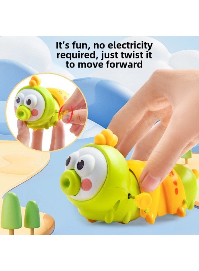 Baby Early Childhood Education Chain Woothing Chain Grasping Touch Crawling Training Caterpillar Learning Head-up Educational Toys-Color:Winding Caterpillar-green And Yellow  - Image 4