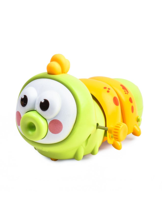 Baby Early Childhood Education Chain Woothing Chain Grasping Touch Crawling Training Caterpillar Learning Head-up Educational Toys-Color:Winding Caterpillar-green And Yellow  - Image 1