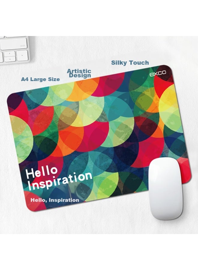 Exco o Inspiration Thin Mouse Pad, Small Cute Size, For Office And Gaming, Computer Laptop, Girls, Anime Cartoon, Thickened Medium Size, Add-on Item, A4 Large Size, Designer 3551 - Image 3