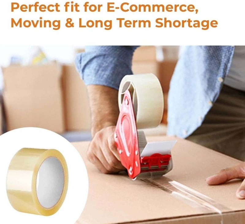 UKR Clear Packing Tape | 2 Inches x 109 Yards (100 Meter) Heavy Duty Packaging Tape | Sticky Strong Adhesive Parcel Sealing Tape for Moving Boxes, Postal Bags, Shipping & Office Supplies (1 Rolls) - Image 5