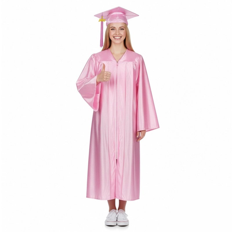 Misscom Unisex Adult Shiny Graduation Cap and Gown with 2026 Tassel Set for High School and Bachelor - Image 1