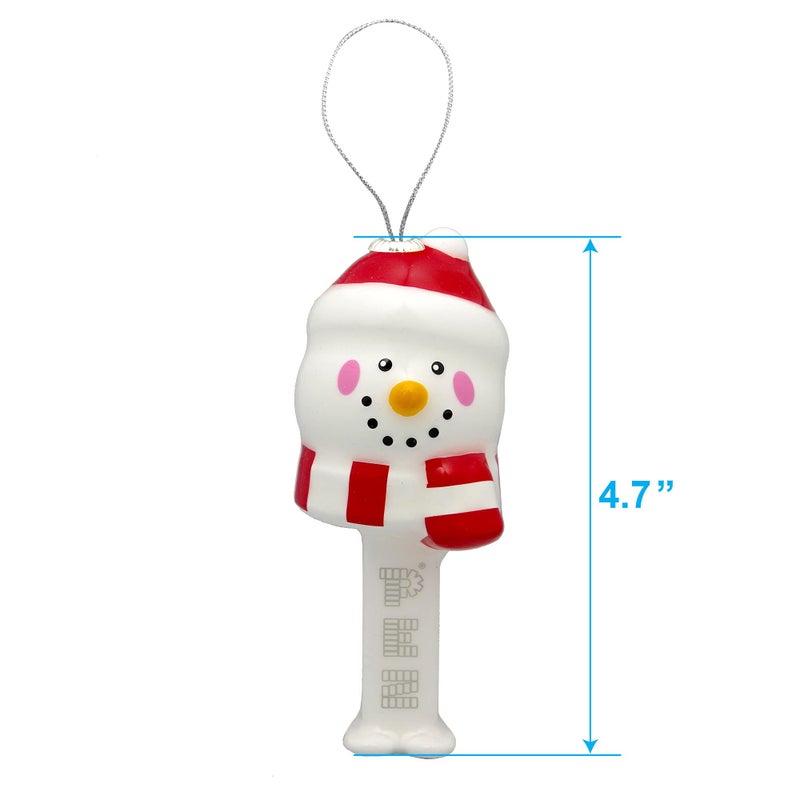 روز Ruz Pez Candy Snowman Santa Claus و Reindeer Christmas الحلي مجموعة زخارف الأشجار الداخلية/الخارجية وديكور منزل عطلة 4 عبوات - Image 3