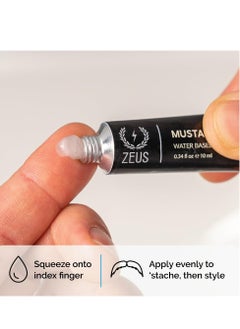 Zeus ZEUS Mustache Styling Wax, Mega Hold Water Based Mustache Wax for Men (SINGLE)  - Image 4