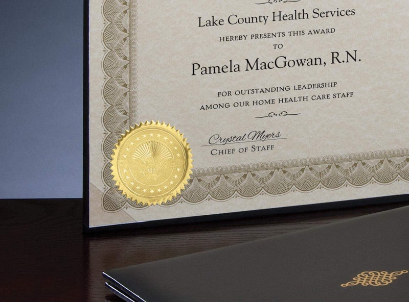 PaperDirect 102-Piece Embossed Completion Gold Foil Certificate Seals - Image 2