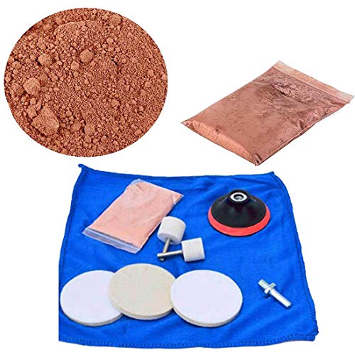 DIY Crafts Pack Of 1000grm 1 Kg Kit, Multi Colour, 9 Pcs Window Mirror Glasses Ceramic Tiles Accessories Polishe Repair Kit Easy Use Wheel Cerium Oxide (Pack Of 1000grm 1 Kg Kit, Multi Colour) - Image 1