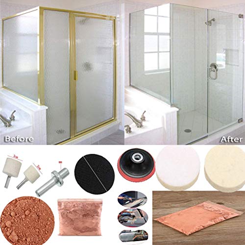 DIY Crafts Pack Of 1000grm 1 Kg Kit, Multi Colour, 9 Pcs Window Mirror Glasses Ceramic Tiles Accessories Polishe Repair Kit Easy Use Wheel Cerium Oxide (Pack Of 1000grm 1 Kg Kit, Multi Colour) - Image 2