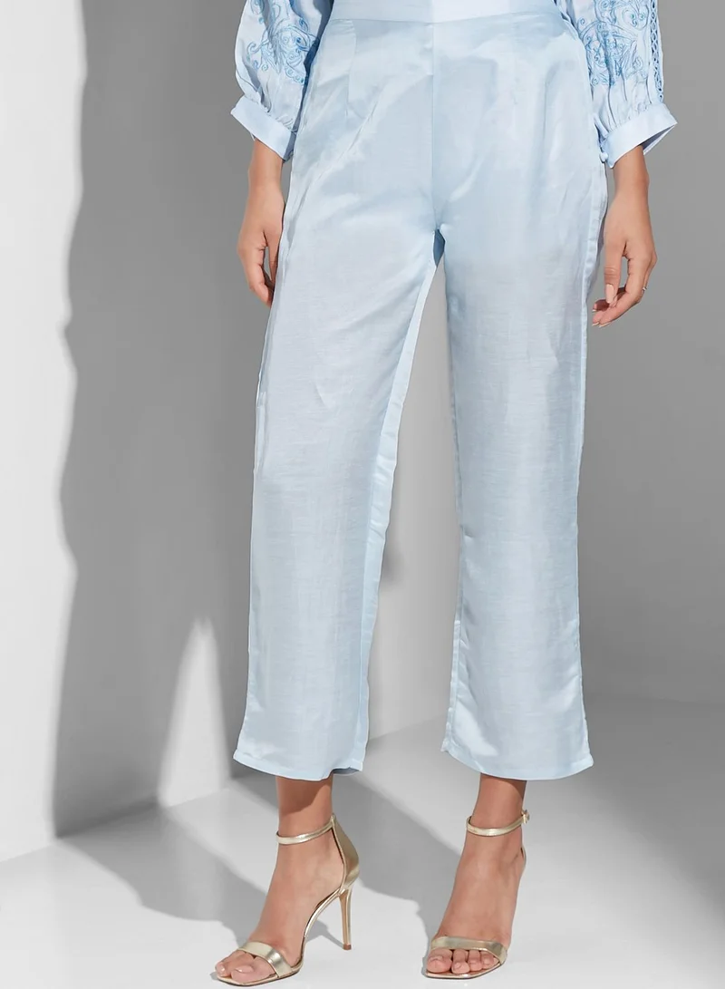 Threadz by Ajooni Embroidered Button Detail and Pants Set