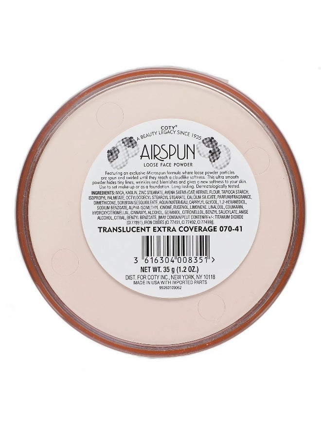 air spun Airspun, Loose Face Powder, Translucent Extra Coverage 070-41, 1.2 oz (35 g)  - Image 2