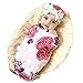 Galabloomer Newborn Receiving Blanket Headband Set Baby Flower Rose Swaddle with Big Bow Nostalgia Rose - Image 3