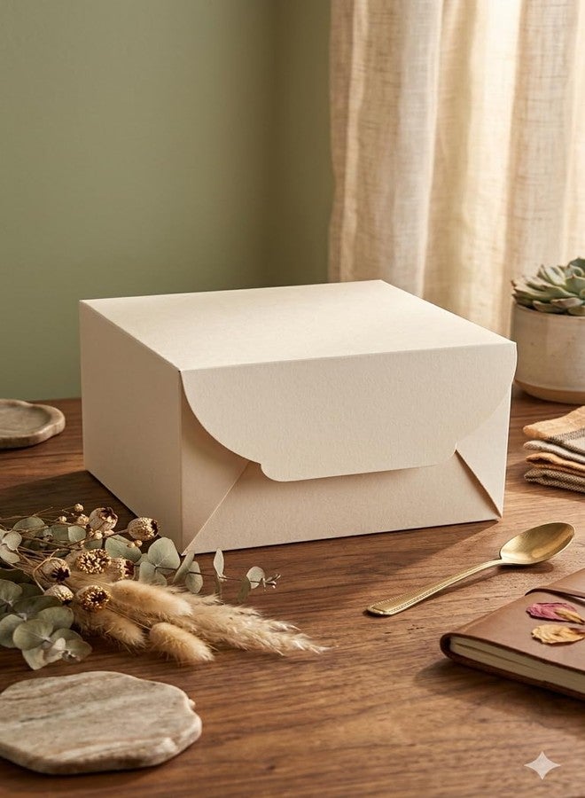 SELMEZ Half Kg Paperboard Cake Box (7 x 7 x 5 Inch) | Premium White Cake Packaging Box for Pastries and Desserts | Food Grade Sturdy Easy Foldable Boxes | Ideal for Bakery & Home Bakers | Pack of 25 - Image 3