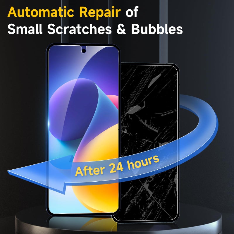 YWXTW EZ Alignment for Samsung Galaxy Z Flip 7 Screen Protector, [Strengthen Crease Test] 4Pcs Inner Soft EPU Film+2Pcs Front Display Tempered Glass+1 Set Camera lens Protector, Anti Scratch - Image 5