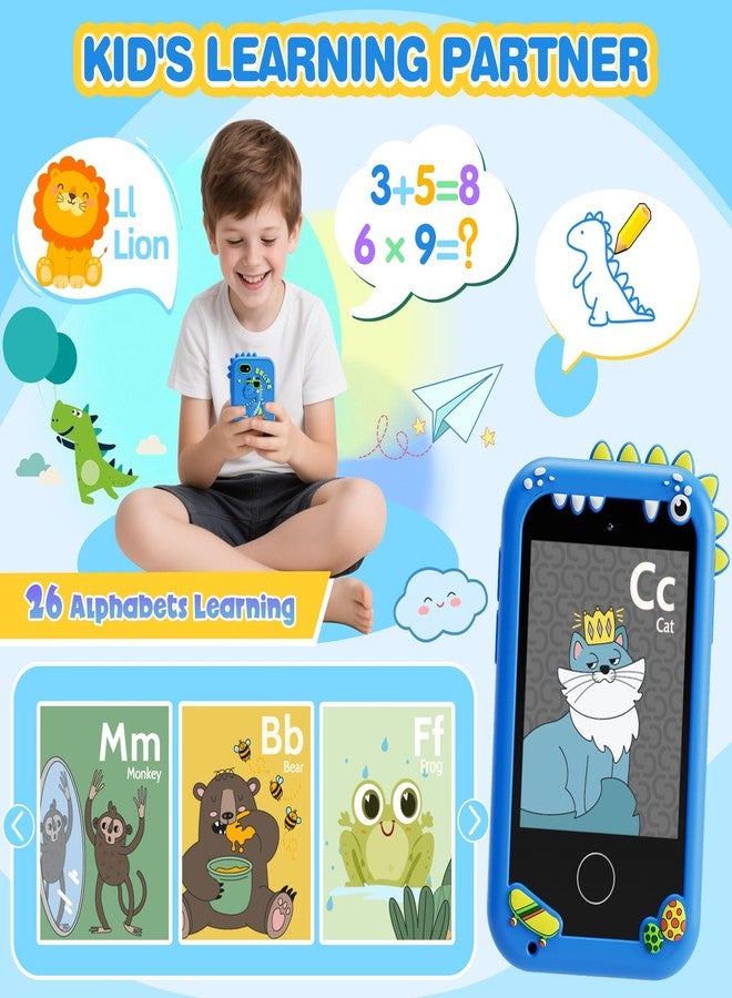 TKECWOB Kids Smart Phone Toys for Boys - Dinosaurs Gift Toys for Boys Ages 3-10 Christmas Birthday Gifts, Learning Toys with 2.8" Touchscreen, Music,Video Player, Game, 8G SD Card - Image 5
