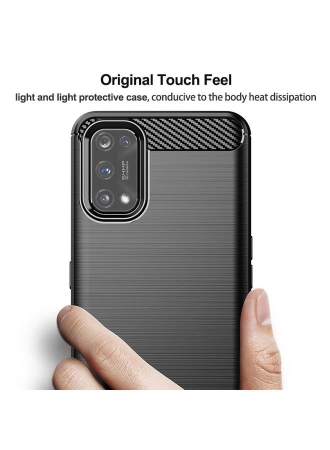 اس-توب جراب لهاتف Realme 7 Pro مصنوع من ألياف الكربون TPU بملمس ناعم - Image 3