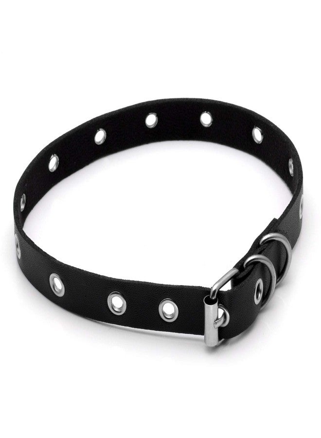 MILAKOO Women Men Cool Punk Goth Leather Collar Choker Necklace (Black) - Image 4