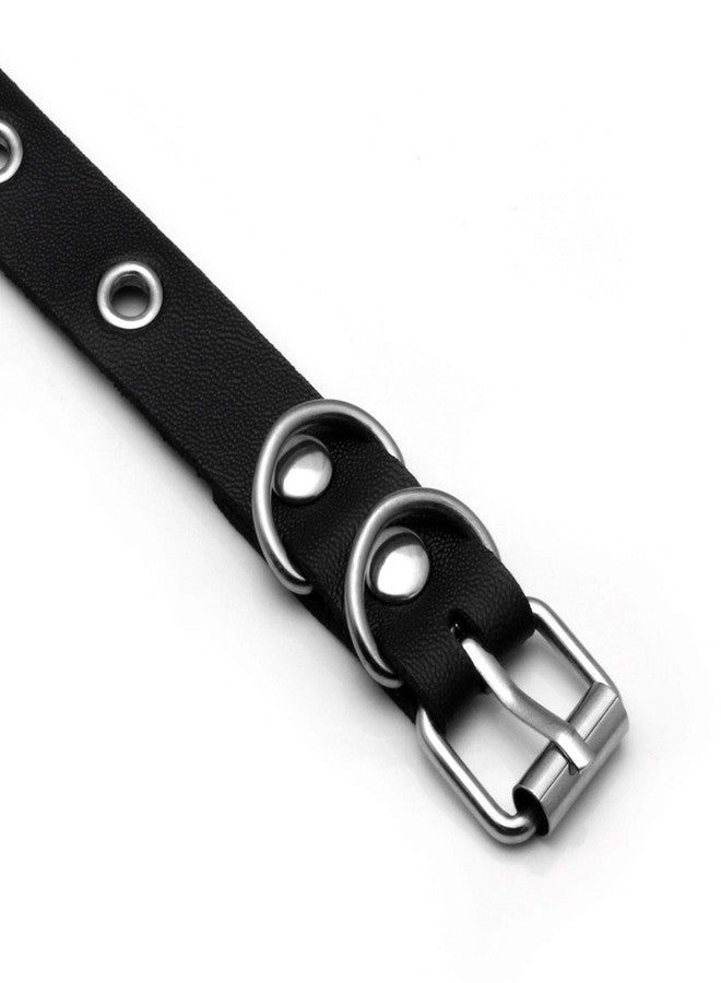 MILAKOO Women Men Cool Punk Goth Leather Collar Choker Necklace (Black) - Image 5