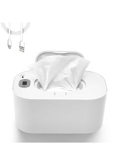 Beauenty Wipe Warmer with Digital Display,Large Capacity Wipes Dispenser, 3 Modes of Temperature Heating Control,Warms Quickly and Evenly, Comfort and Safety for Baby（White）  - Image 1