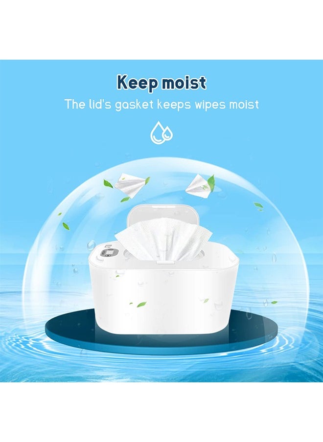 Beauenty - Wipe Warmer with Digital Display,Large Capacity Wipes Dispenser, 3 Modes of Temperature Heating Control,Warms Quickly and Evenly, Comfort and Safety for Baby（White） - Image 1
