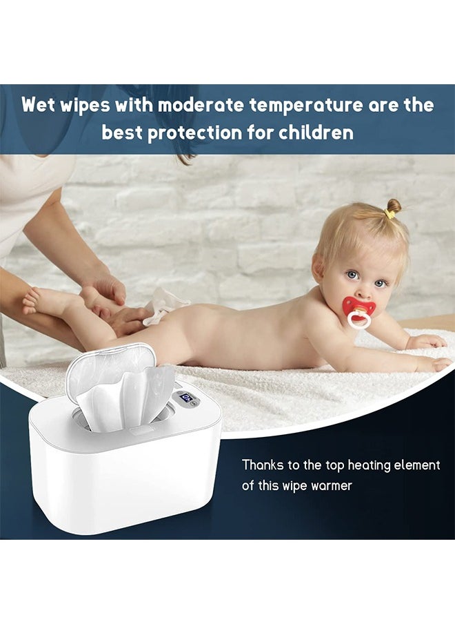 Beauenty - Wipe Warmer with Digital Display,Large Capacity Wipes Dispenser, 3 Modes of Temperature Heating Control,Warms Quickly and Evenly, Comfort and Safety for Baby（White） - Image 1