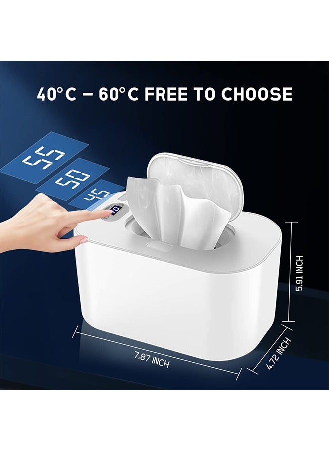 Beauenty Wipe Warmer with Digital Display,Large Capacity Wipes Dispenser, 3 Modes of Temperature Heating Control,Warms Quickly and Evenly, Comfort and Safety for Baby（White）  - Image 2