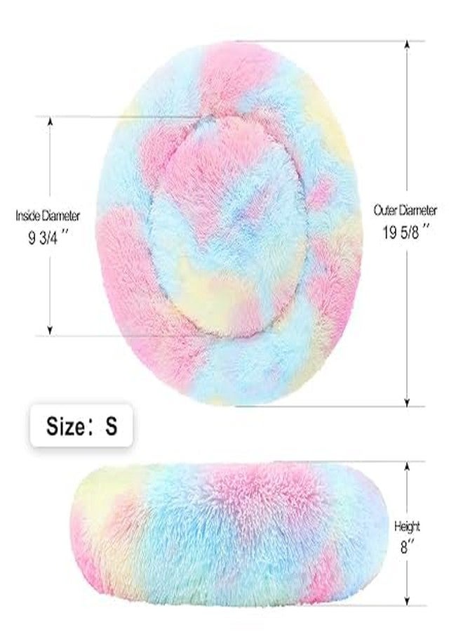 Calming Dog Bed Donut Anti Anxiety Fluffy Dog Bed for Small Medium Dog and Cat - Image 3