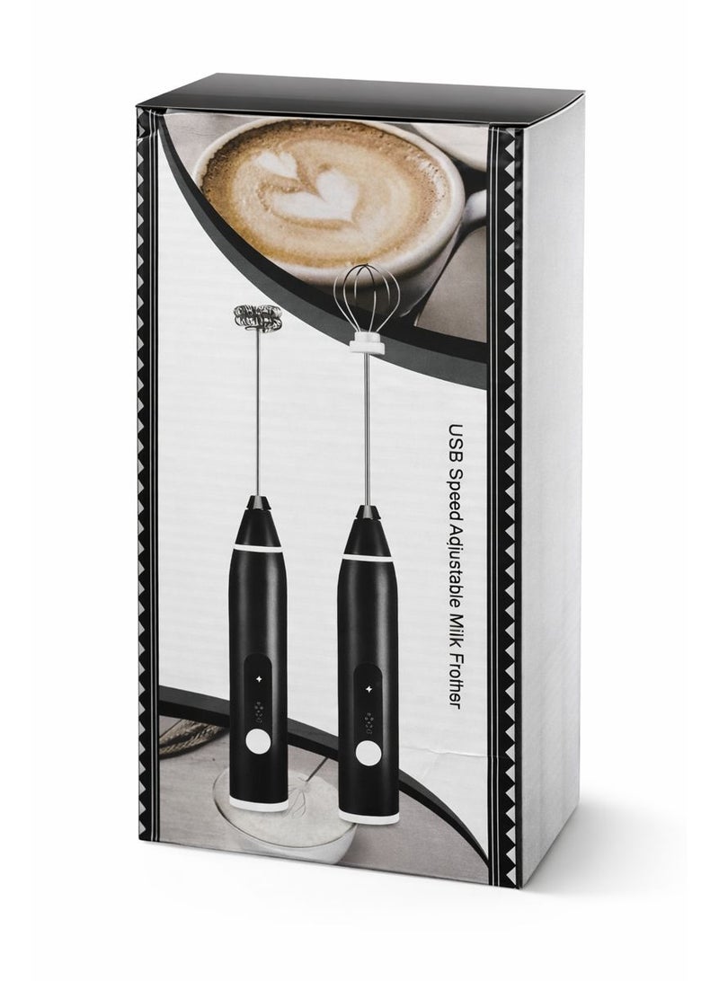 مضرب رغوة اللبن الكهربائي USB قابل للشحن – مضرب قهوة يدوي لصنع فوم الكابتشينو واللاتيه - Image 3