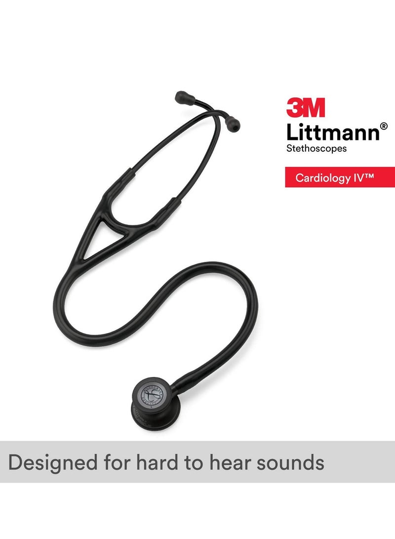 3M Littmann Stethoscope, Cardiology IV 27 inch Black Tube Black Chestpiece 6163 - Image 2