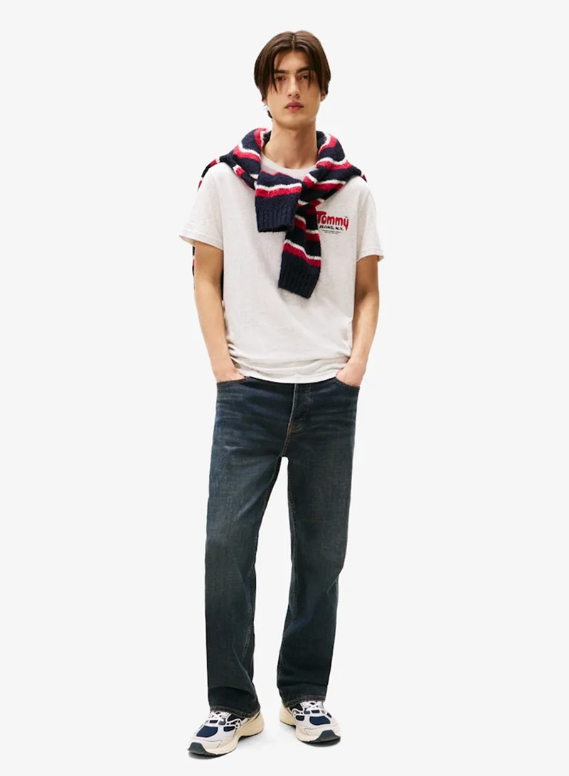 TOMMY JEANS Text Print Slim Fit T-Shirt