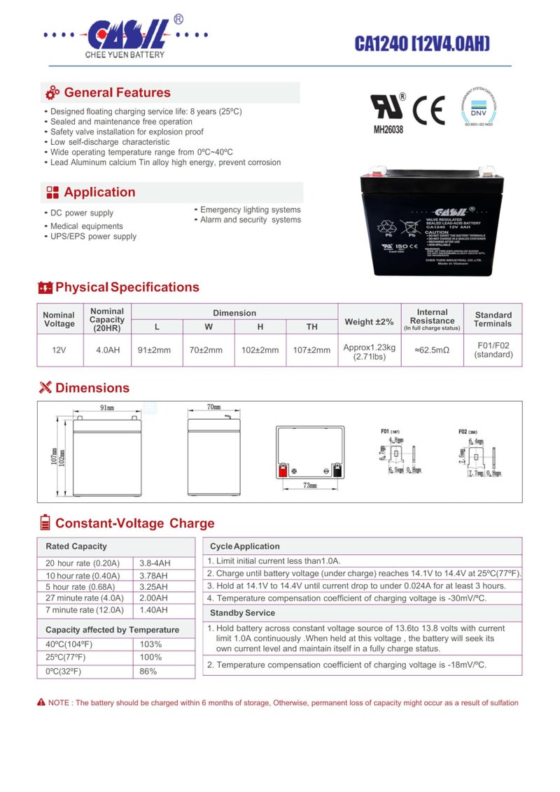 Casil 12v 4ah UPS Power Patrol for SLA1056 - Image 5