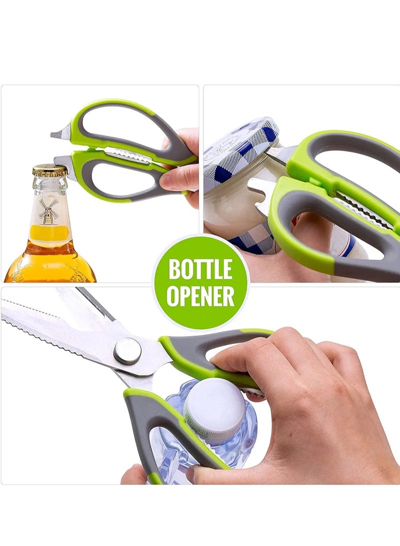 Generic Heavy duty stainless steel multipurpose kitchen sharp scissors with magnetic holder  - Image 4